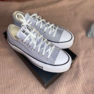Grey blue platform converse brand new with tags